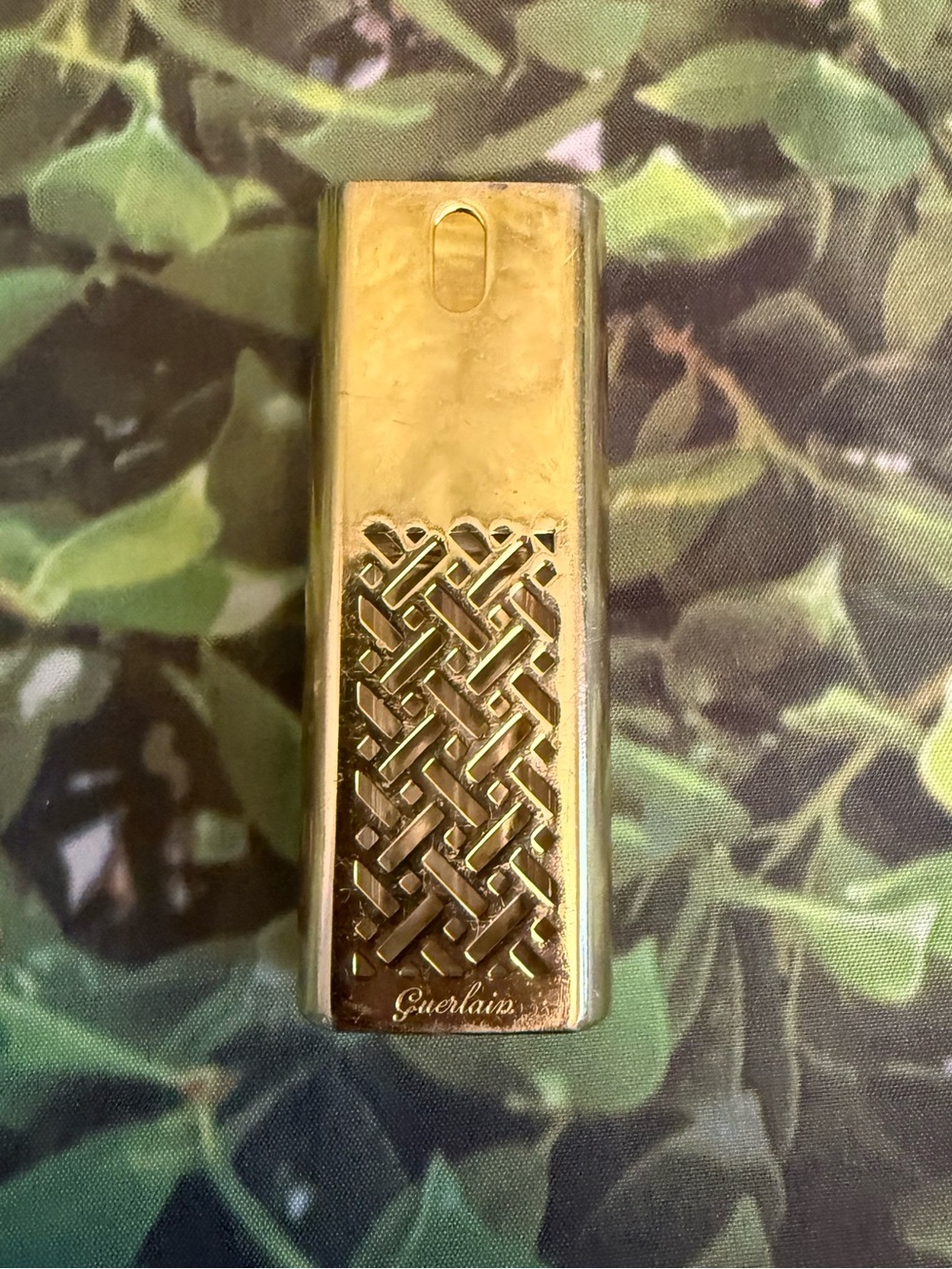 Vintage 1982 GUERLAIN Gold Perfume Atomizer Base with Shalimar Insert